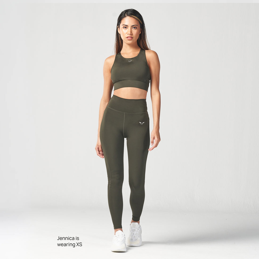Essential High Waisted Leggings - Khaki
